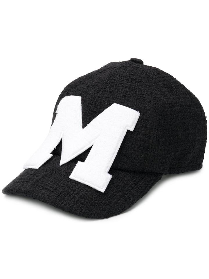 Msgm Terry Patch Baseball Cap - Black