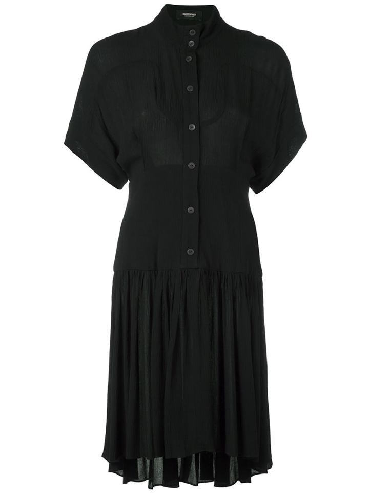 Rachel Comey Button Down Shirt Dress, Women's, Size: 2, Black, Viscose