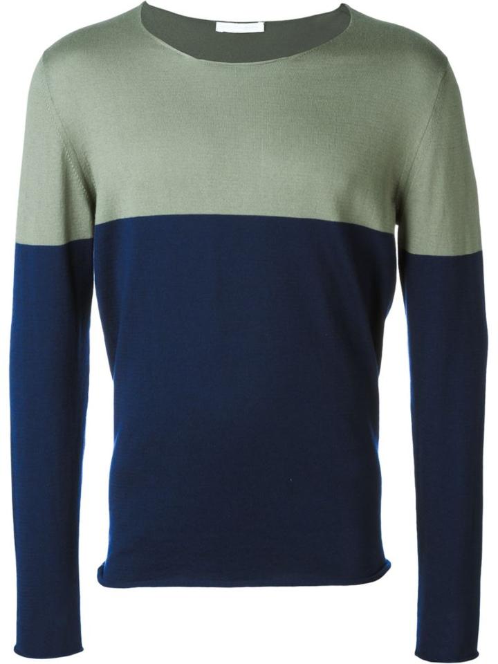 Société Anonyme Colour Block Jumper, Men's, Size: Xl, Green, Cotton