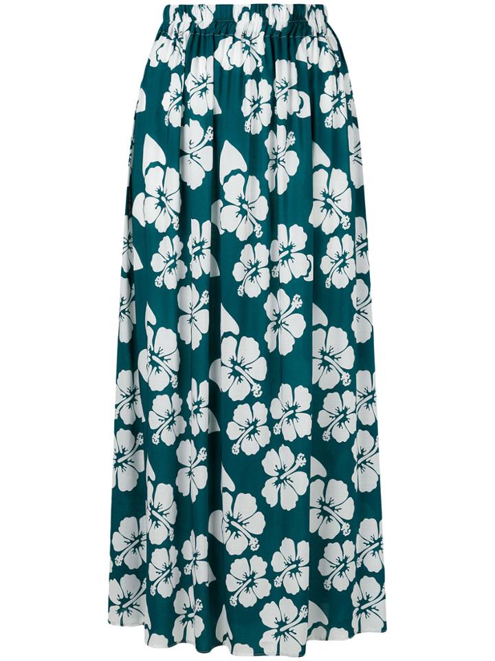 Simonetta Ravizza Gabri Floral Print Maxi Skirt - Blue