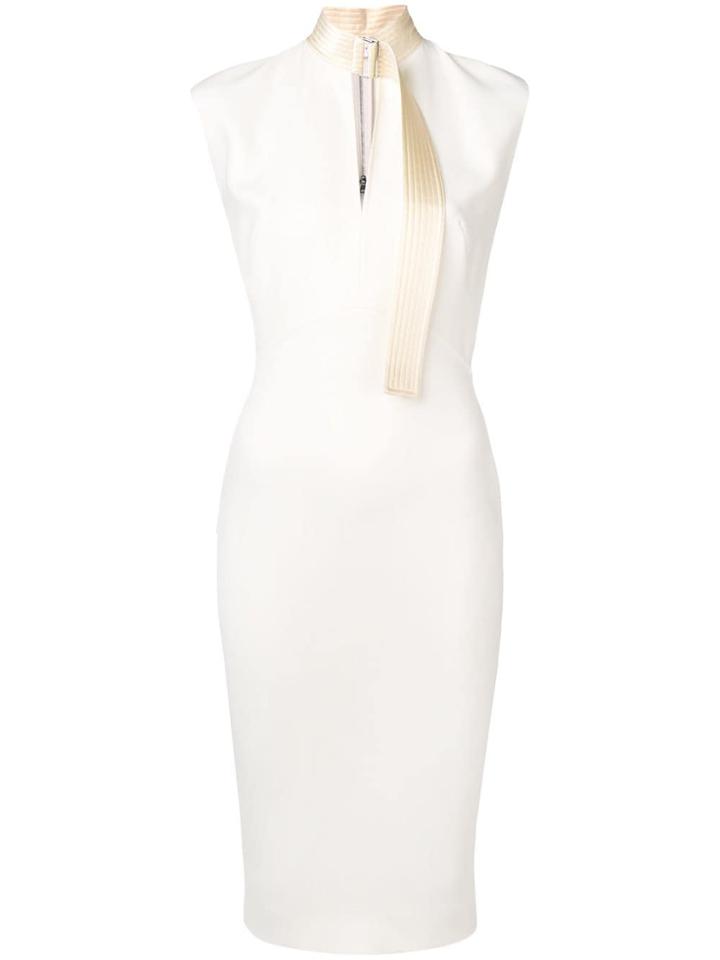 Victoria Beckham Fitted Midi Dress - Neutrals