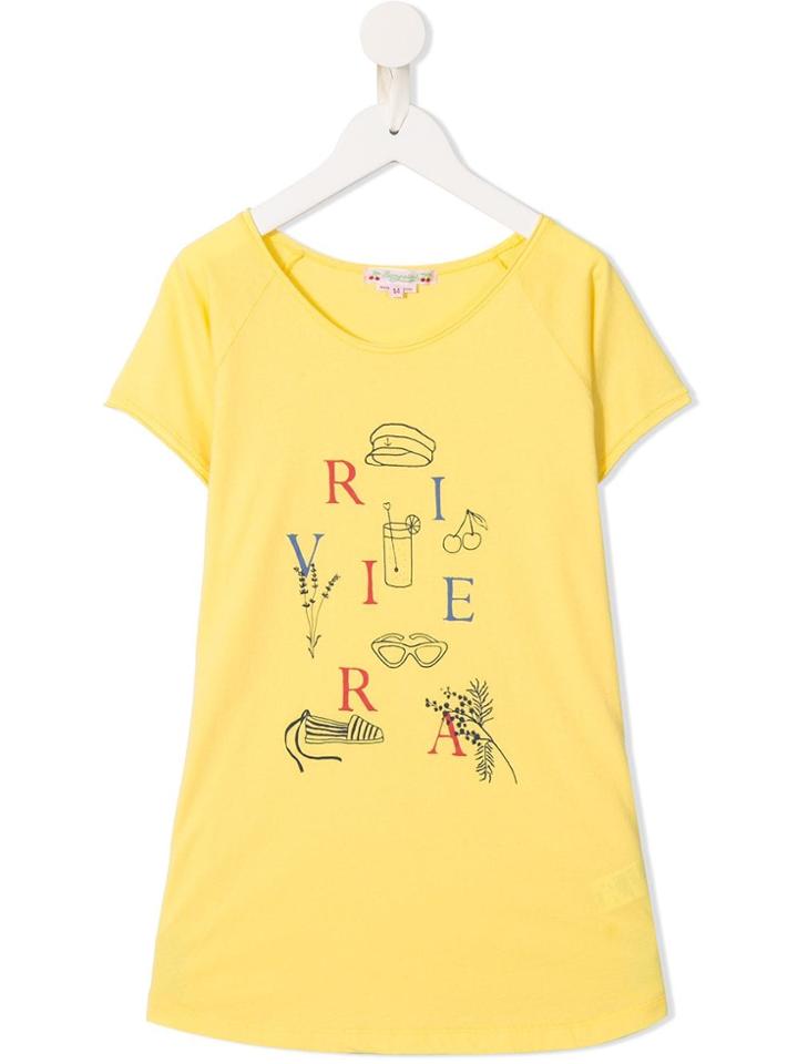 Bonpoint Teen Riviera Print Dress - Yellow