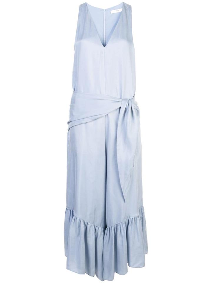 Tibi Ruffle Hem Jumpsuit - Blue
