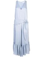 Tibi Ruffle Hem Jumpsuit - Blue