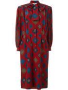 Jean Louis Scherrer Vintage Printed Dress - Red