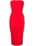 Alex Perry Myra Strapless Dress - Red