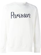 Maison Kitsuné 'parisien' Sweatshirt, Men's, Size: Xl, White, Cotton