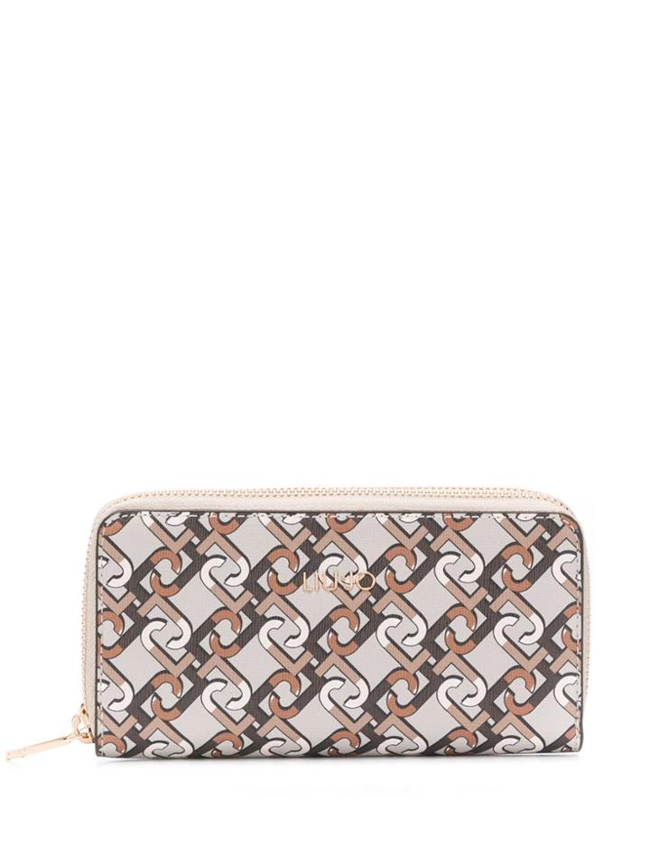 Liu Jo Logo Print Wallet - Neutrals