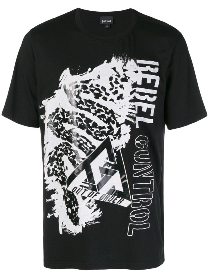 Just Cavalli Rebel Control T-shirt - Black