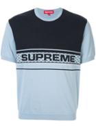 Supreme Chest Logo Knit Top - Blue