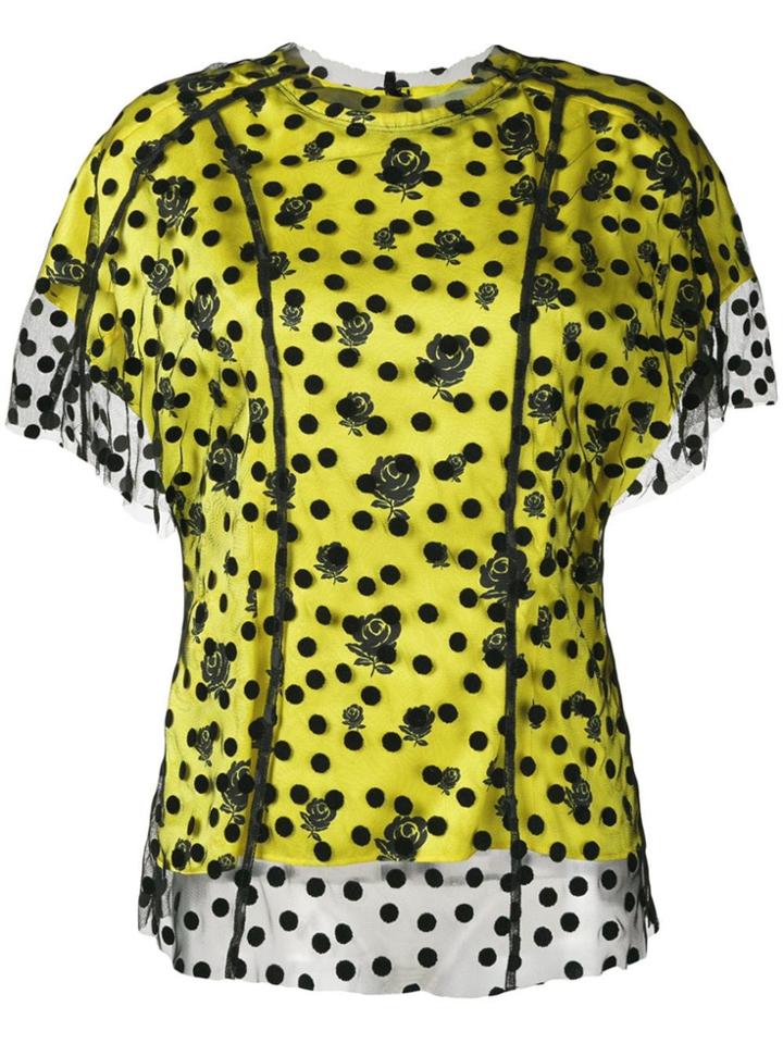 Kenzo Lace Overlay Top - Black