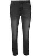 Nili Lotan Cropped Slim Fit Jeans - Grey