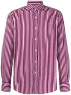 Brunello Cucinelli Casual Striped Shirt - Purple