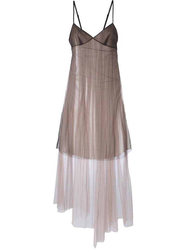 Quetsche Tulle Detail Dress, Women's, Size: 38, Black, Silk/polyester