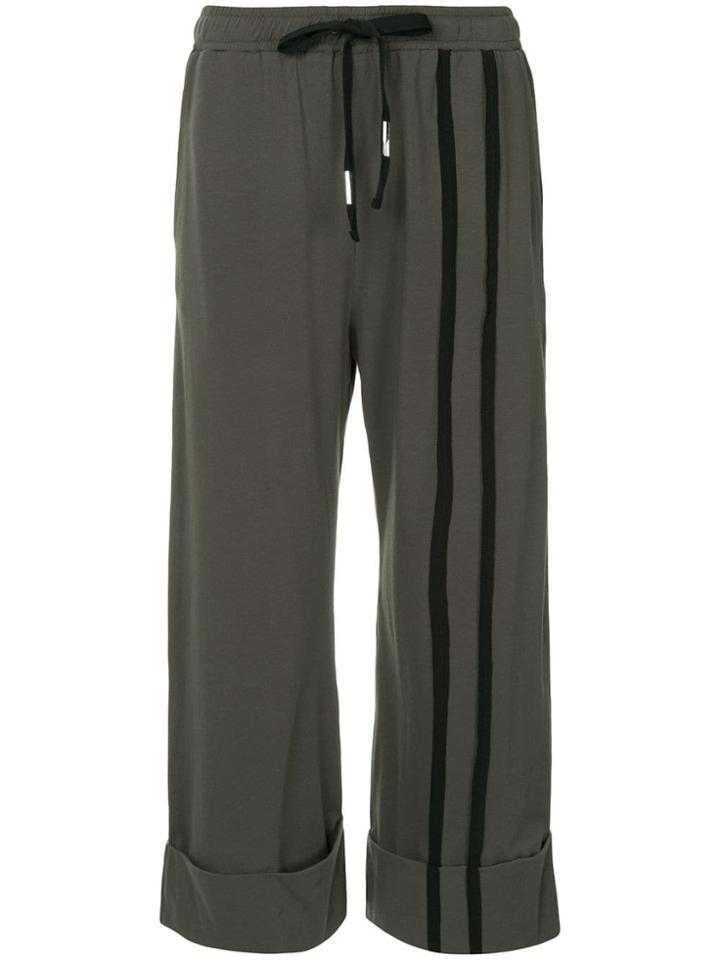 Taylor Crop Variegate Trousers - Black