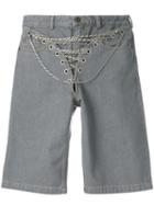 Y/project Chain Detail Denim Short - Grey