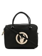 Versace Jeans Logo Plaque Tote Bag - Black