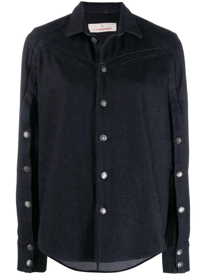 A.f.vandevorst Button-embellished Shirt - Blue