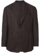 Caruso Single-breasted Tweed Jacket - Black