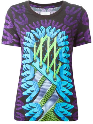 Mary Katrantzou X Adidas Originals Sneaker Print T-shirt, Women's, Size: 42, Black, Viscose