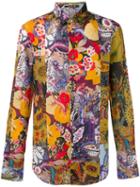 Roberto Cavalli Patchwork Print Shirt, Men's, Size: 40, Cotton
