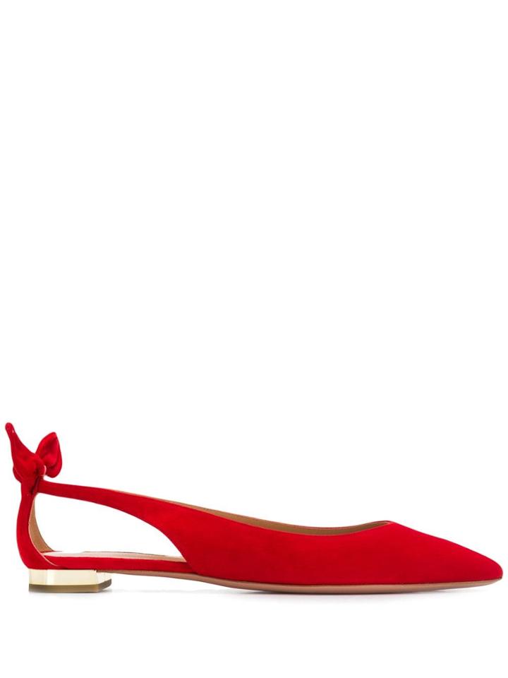 Aquazzura Deneuve Ballet Slippers - Red