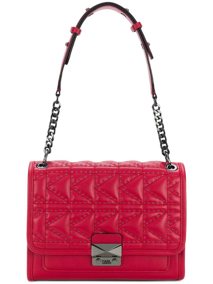 Karl Lagerfeld Kuilted Handbag - Red
