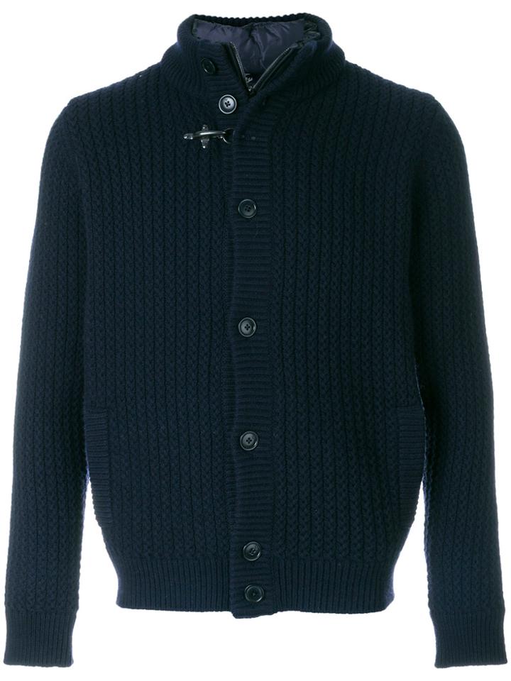 Fay Button-down Knitted Cardigan - Blue