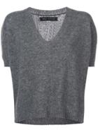 Sally Lapointe Knitted Top - Grey