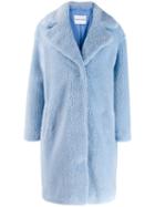 Stand Camille Faux-shearling Coat - Blue