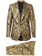 Dolce & Gabbana Floral Brocade Two-piece Suit - Gold