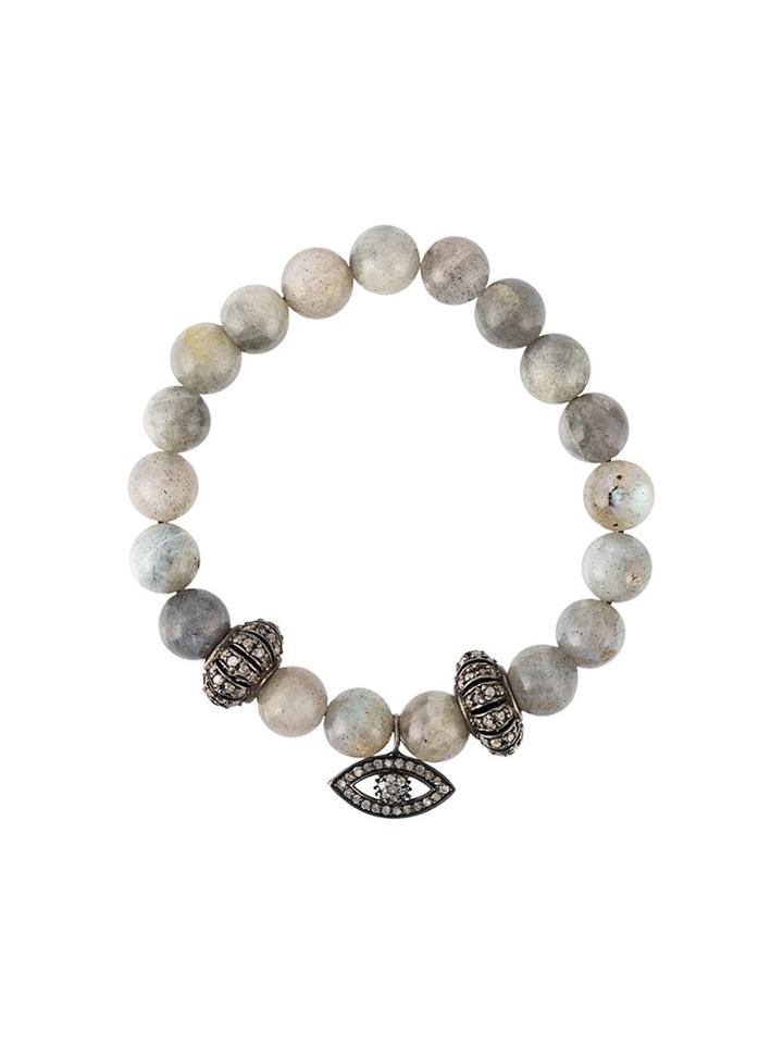 Gemco Bead Diamond Charm Bracelet, Women's, Grey