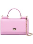 Dolce & Gabbana - Mini Von Wallet Crossbody Bag - Women - Calf Leather - One Size, Women's, Pink/purple, Calf Leather