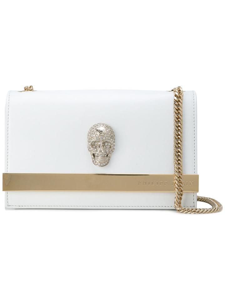'santa Fe' Mini Shoulder Bag - Women - Leather/polyester - One Size, White, Leather/polyester, Philipp Plein
