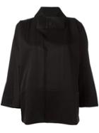 Issey Miyake Square Oversized Jacket, Women's, Size: 3, Black, Polyester/cotton
