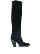 Le Silla Crystal Embellished Knee-high Boots - Black