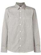 A.p.c. Pinstripe Button Shirt - Grey