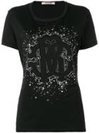 Roberto Cavalli Embellished Logo T-shirt - Black