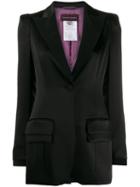 Talbot Runhof Single-breasted Blazer - Black