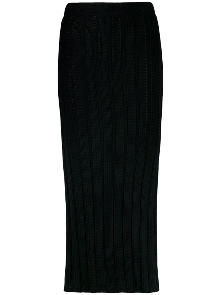 Esteban Cortazar Knitted Midi Pencil Skirt - Blue