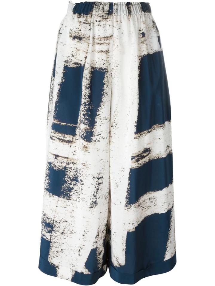 Daniela Gregis Printed Culottes, Women's, Blue, Silk