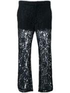 Scanlan Theodore Transparent Leg Lace Trousers, Size: 12, Black, Polyamide