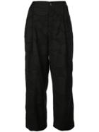 Uma Wang Circle Patterned Wide Leg Trousers - Black
