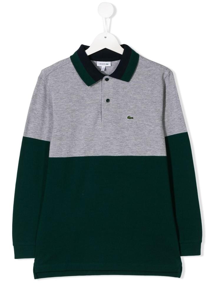 Lacoste Kids Teen Colour Block Polo Shirt - Green