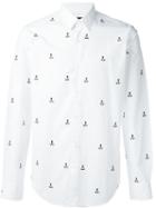 Fendi Bag Bugs Shirt, Men's, Size: 39, White, Cotton/polyester