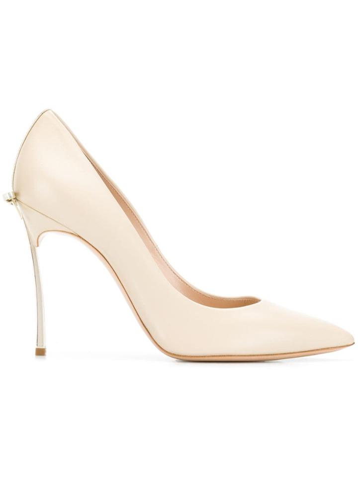 Casadei Blade Bow Detail Pumps - Neutrals