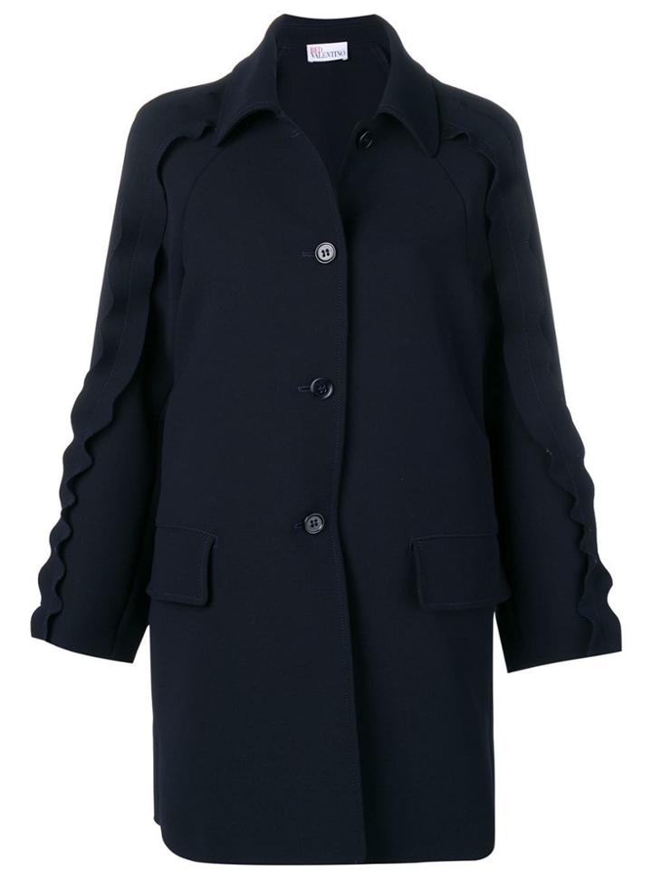 Red Valentino Ruffled Coat - Blue