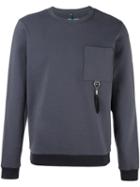 Oamc Chest Pocket Sweatshirt, Men's, Size: Medium, Grey, Cotton/polyamide/spandex/elastane/feather