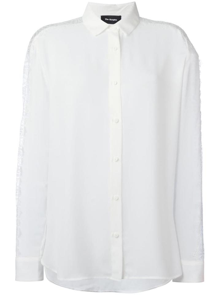 The Kooples Lace Insert Shirt - White