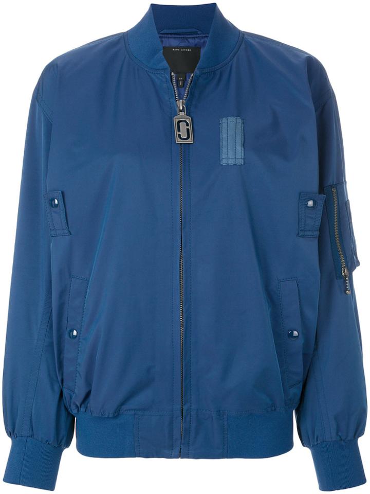 Marc Jacobs Shell Bomber Jacket - Blue